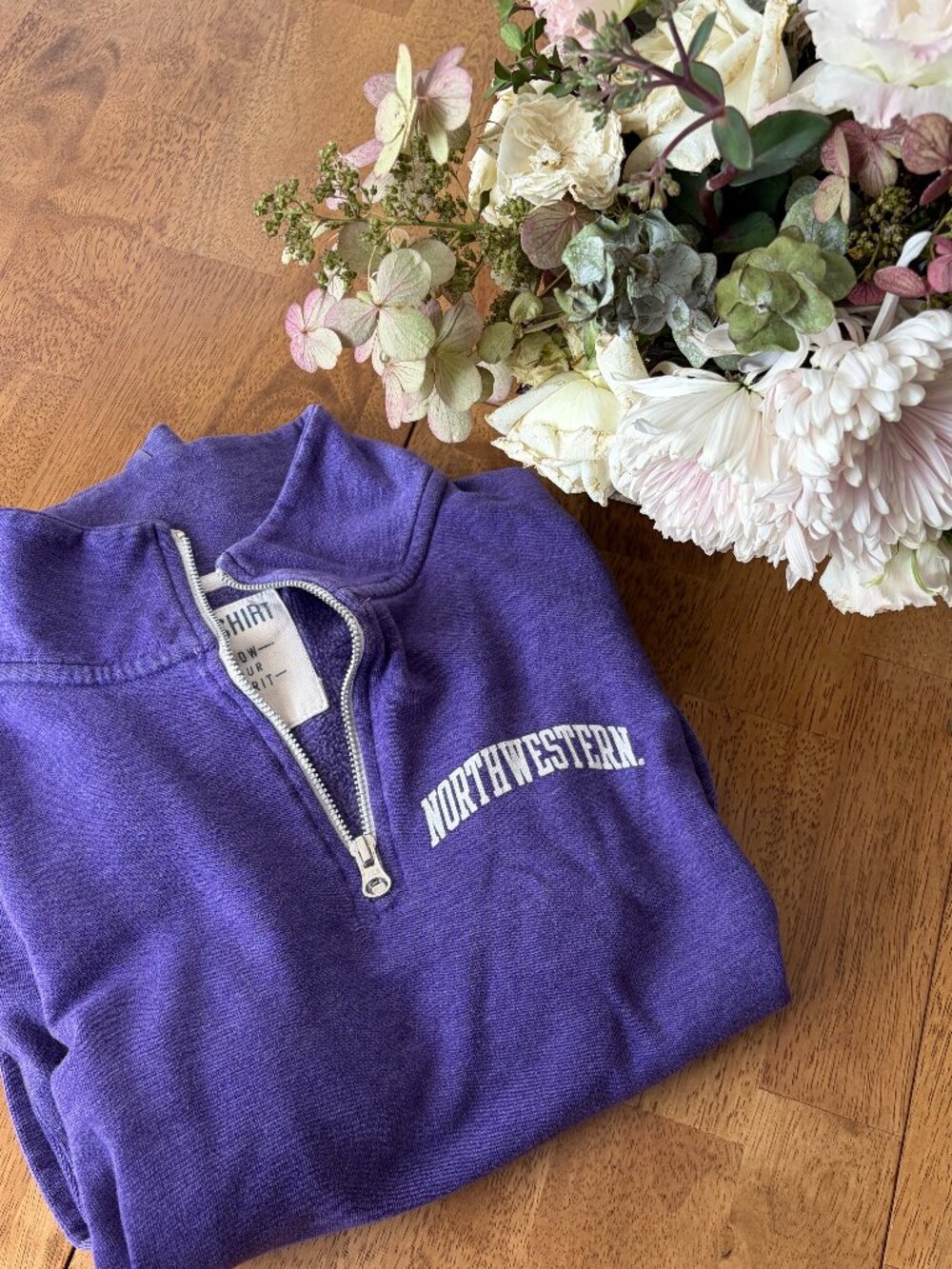 Northwestern University quarter-zip pullover fleece
